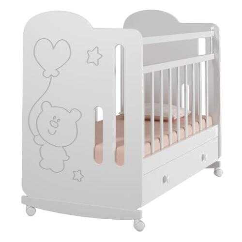 Детская кроватка VDK Sweet Bear колесо-качалка с ящиком для хранения в ИКЕНация