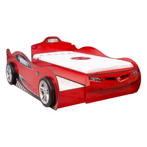 Кровать-машина Cilek Carbed Coupe выдвижнаякрасная 90х190/90х180 в ИКЕНация