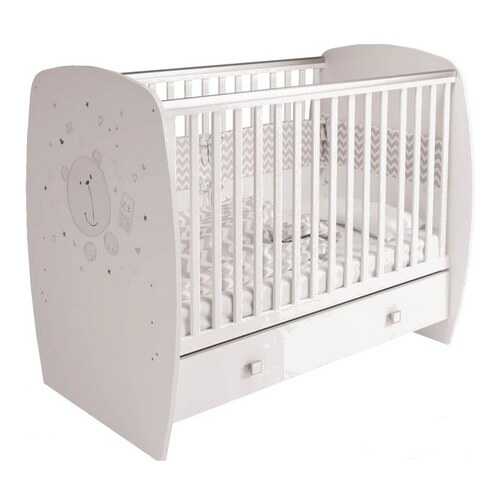 Кроватка детская Polini Kids French 710 Teddy с ящиком Белый в ИКЕНация
