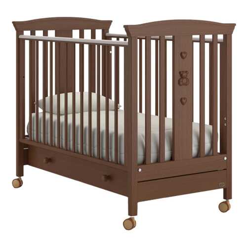 Кроватка Nuovita Fasto Swing маятник продольный noce scuro тёмный орех в ИКЕНация