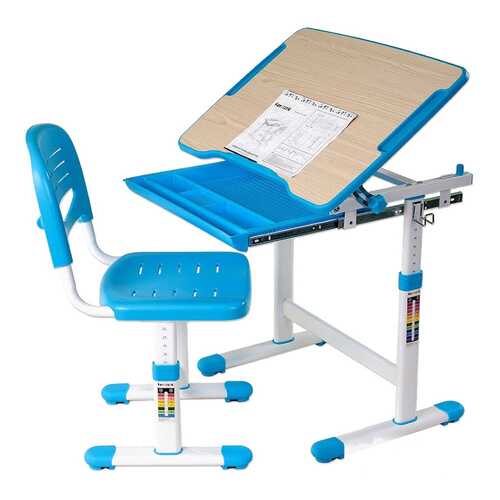 Парта со стулом Fun Desk PICCOLINO Blue (голубой) в ИКЕНация