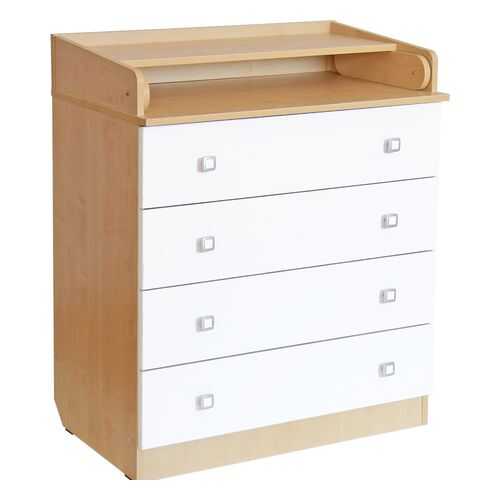 Пеленальный комод Polini kids Simple 1580 натуральный/белый в ИКЕНация