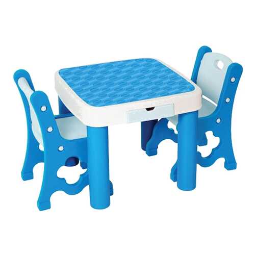 EDU PLAY Набор Стол+стул голубой (60х60х52h) (34x28x60h) в ИКЕНация