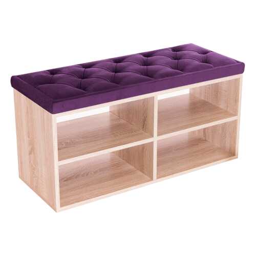 Обувница Милана Обувница HD 950*450*450 Bella 14 Фиолетовый, Дуб сонома в ИКЕНация
