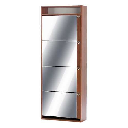 Обувница Вентал K-4S VEN_10000108 60,4х22,5х159,6 см, орех темный/зеркальный в ИКЕНация
