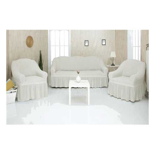 Комплект чехлов на диван и кресла CONCORDIA Sofa set, молочный, 3 предмета в ИКЕНация