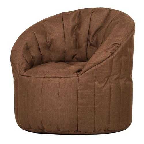 Кресло бескаркасное Папа Пуф Club Chair Chocolate, размер XL, рогожка, коричневый в ИКЕНация