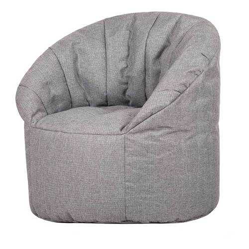 Кресло бескаркасное Папа Пуф Club Chair Grey, размер XL, рогожка, серый в ИКЕНация