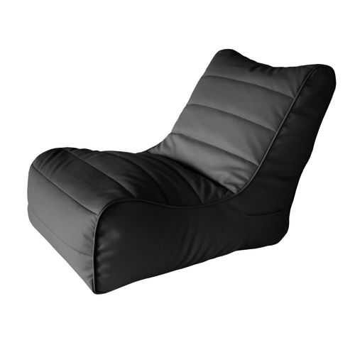 Кресло бескаркасное Папа Пуф Soft Lounger Black, размер XL, экокожа, черный в ИКЕНация