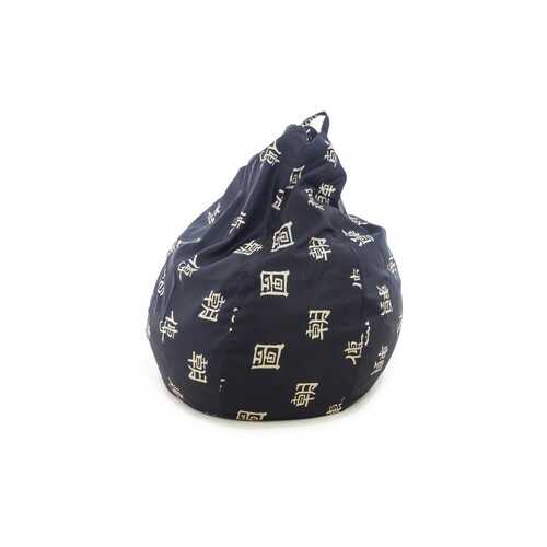 Кресло-мешок DreamBag Черный дракон II, размер XL, жаккард, черный с белым рисунком в ИКЕНация