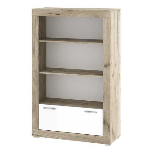 Стеллаж Hoff 80327566 90,2х37х146,4 см, дуб серый крафт/белый глянец в ИКЕНация