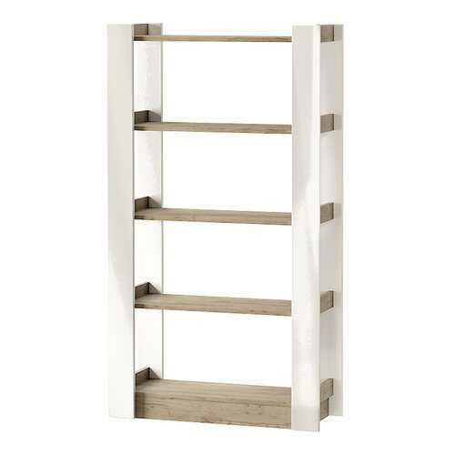 Стеллаж Hoff 80330598 80х30х143,1 см, дуб серый craft/белый глянец в ИКЕНация