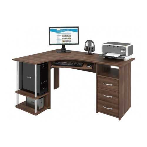 Компьютерный стол Компассмебель С 237 KOM_C-237_dark_walnut 150x110x75, орех темный в ИКЕНация