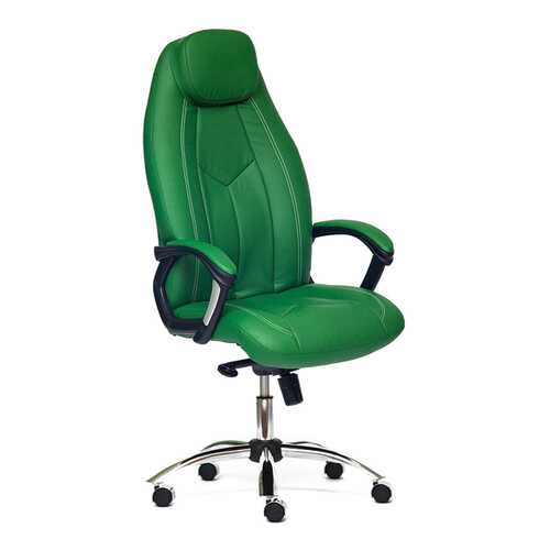 Кресло руководителя TetChair Boss Люкс, зеленый/хром в ИКЕНация