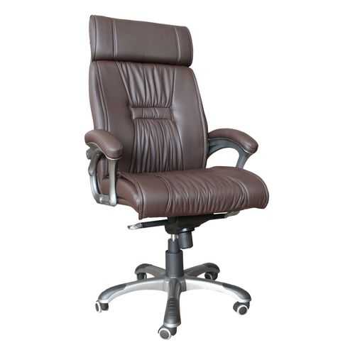 Кресло Tutkresla Q-82 Silver, экокожа коричневая в ИКЕНация