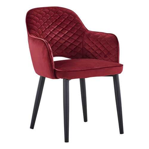 Стул STOOL GROUP Венера диамант MC16-2YS LEGS BLACK HLR-38 бордовый ромб, черный матовый в ИКЕНация